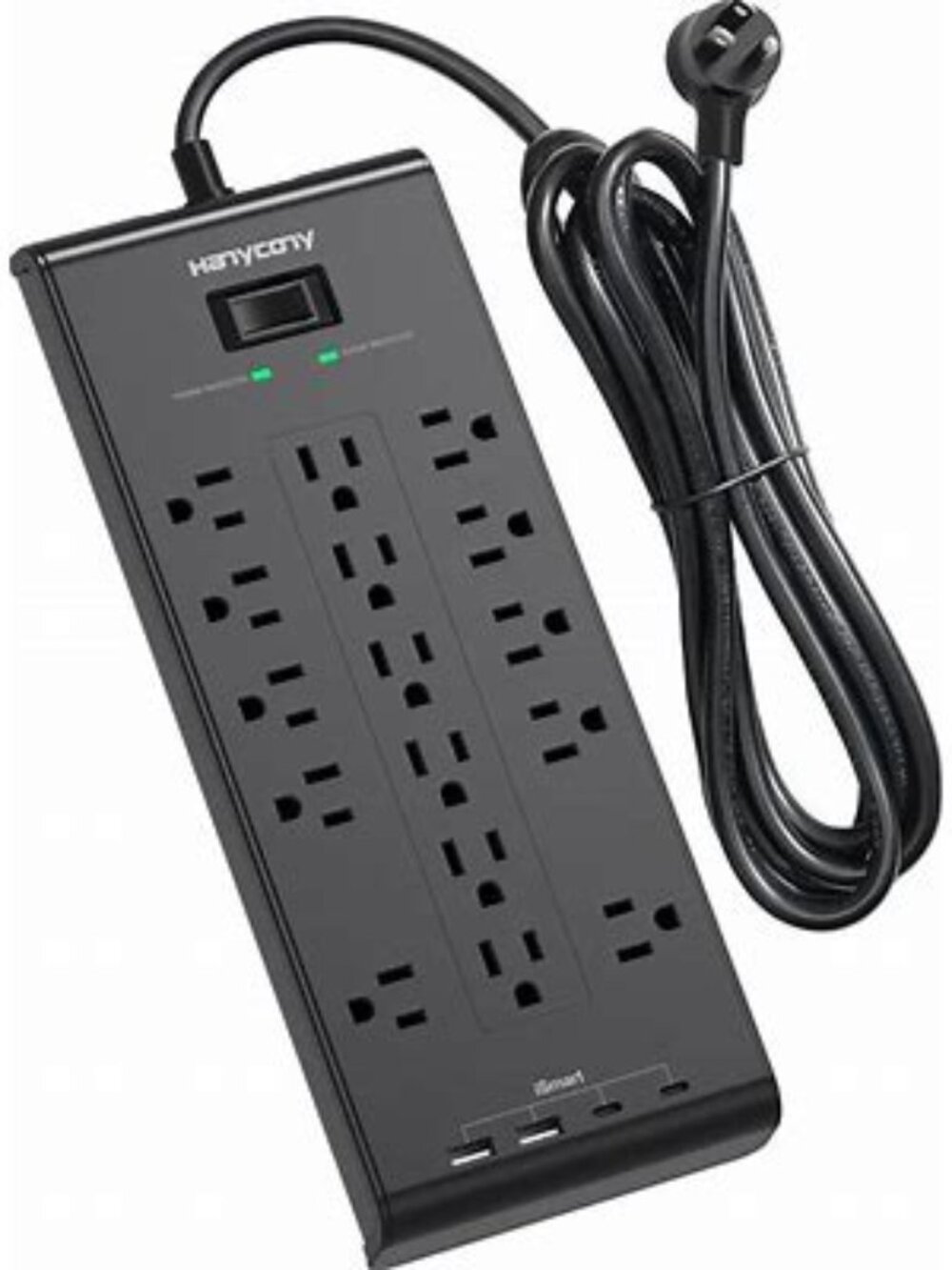 HANYCONY 20‑in‑1 Surge Protector (16 Outlets + USB)